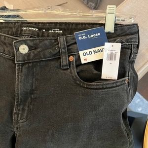 NWT! Old Navy O.G. Loose Black Jeans - Size 10